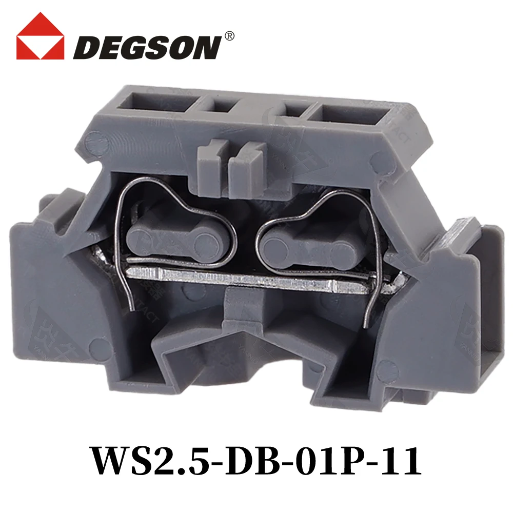 10Pcs DEGSON WS2.5-DB-01P-11-00ZH D-WS2.5-DB-01P-11 Din rail terminal blocks Connector WS2.5-DB Phoenix Contact  24A 800V