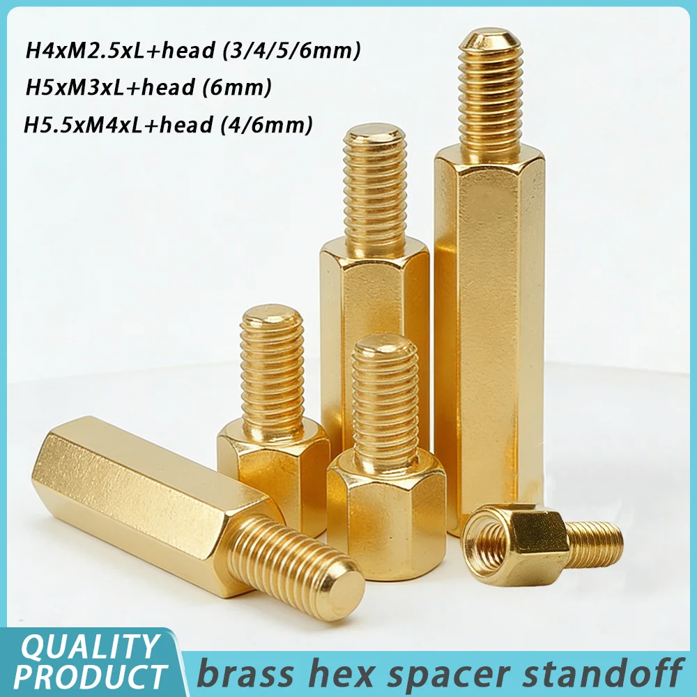 5-30pcs Hex Brass Spacer Standoff M2.5 M3 M4 PCB Support Male Female Hex Board Spacing Screw Column Pillars Spacers Bolt