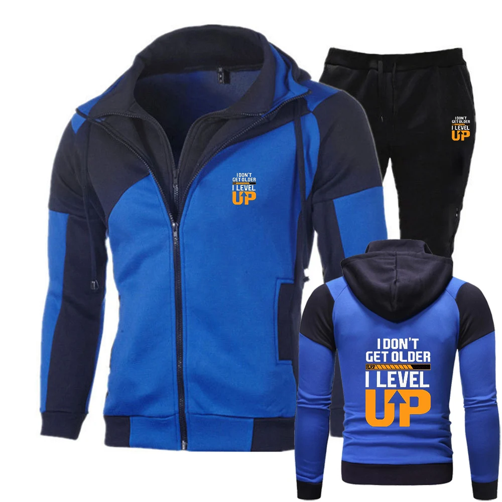 Premium Fabric Skin-Friendly Hooded Coat I Don't Get Older I Level up Street Popular Versatile Hoodies Pants Sports Suits