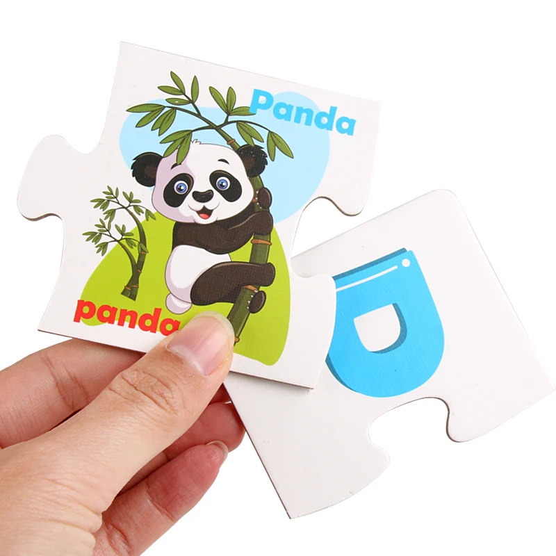 ชุดปริศนาการจดจำตัวอักษรที่มีตัวอักษรหลากหลายจับคู่กับภาพจริงๆ ช่วยให้เด็กๆ เรียนรู้ตัวอักษรได้อย่างสนุกสนาน