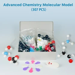 Advanced Chemistry Inorganic & Organic Molecular Model (307 PCS) Molecular Models Kit with Atoms, Bonds, Organic Inorganic Model