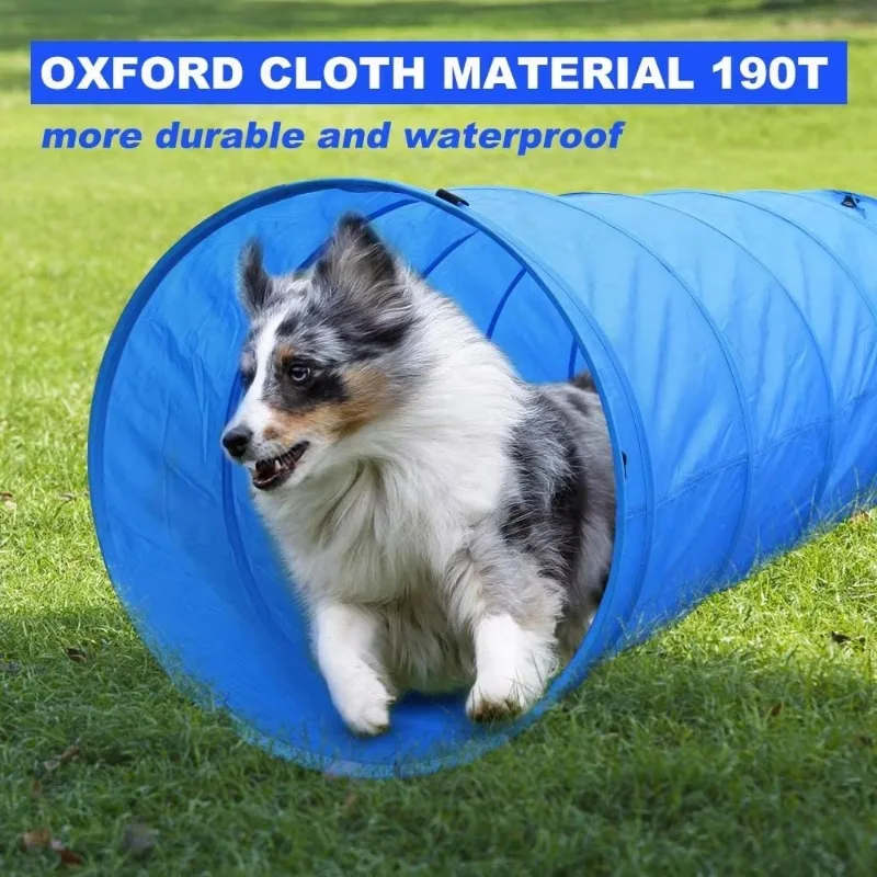 ZA001 Outdoor Pet Training Equipment Custom Weight Dog Agility Training Including Backyard Tunnel Jump