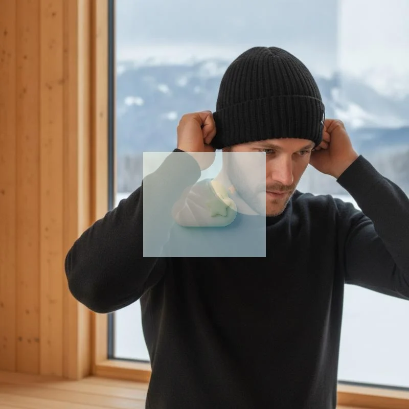 Thick Fleece Lined Wool Knit Beanie Hat Men Women, Warm Windproof Solid Cap for Outdoor Skiing Hiking Cycling Cold Weather Use