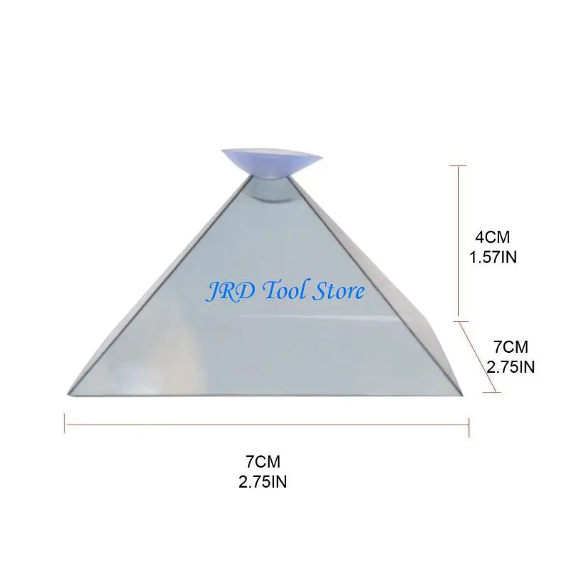A2UD Smartphone HOLOGRAMO Projector 360 graus Imagens Projector Py-Ramid qualquer smartphones