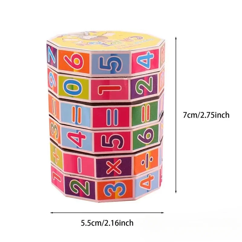 xgnvpy Math Cube Early Learning Teaching Developmental Baby Toy Intelligence Arithmetic Puzzle Study Aid for Kids Children