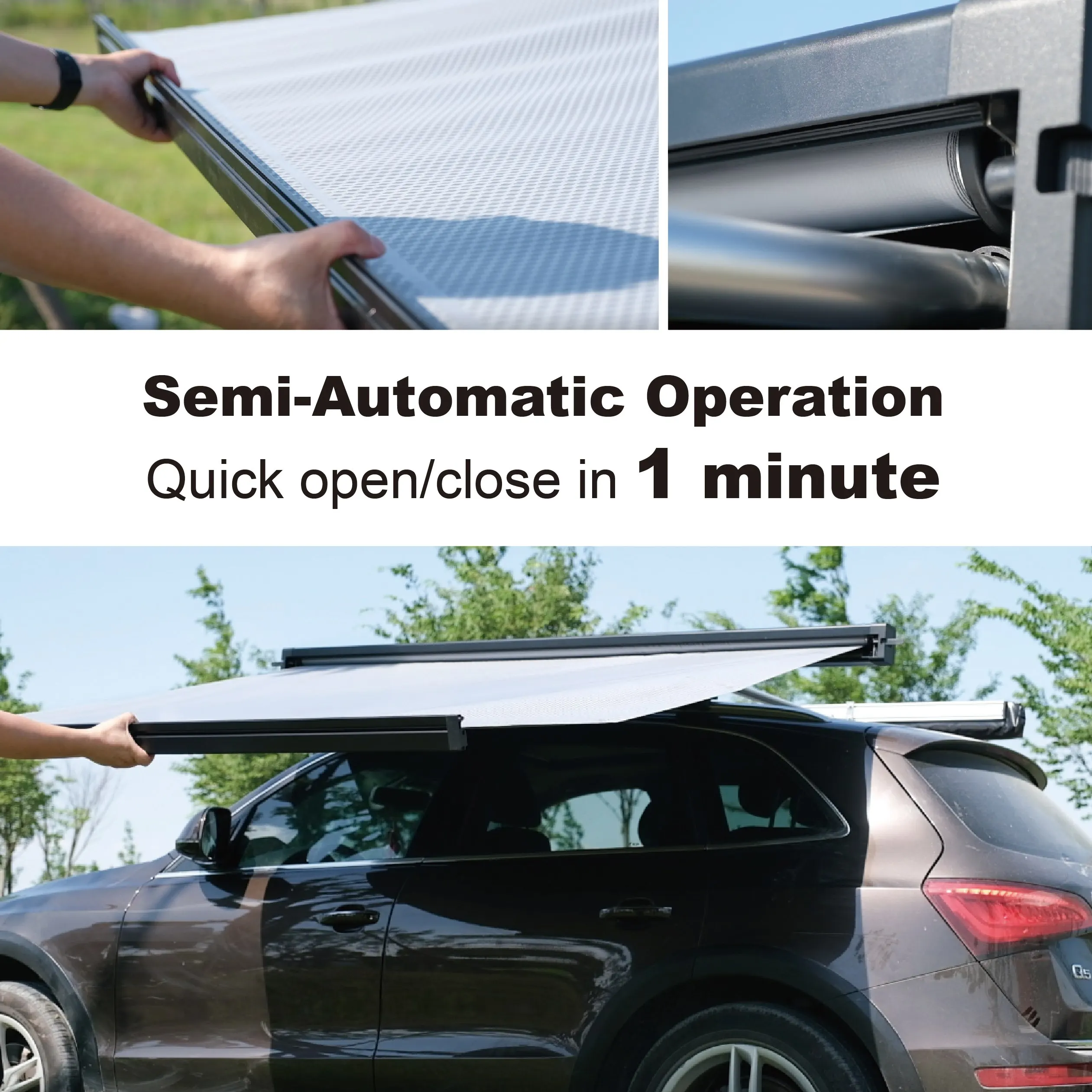 Aksesoris Mobil Camping Wareda 4X4 Tenda Awning Offroad untuk Mobil SUV Outdoor, Awning Samping Mobil 4Wd