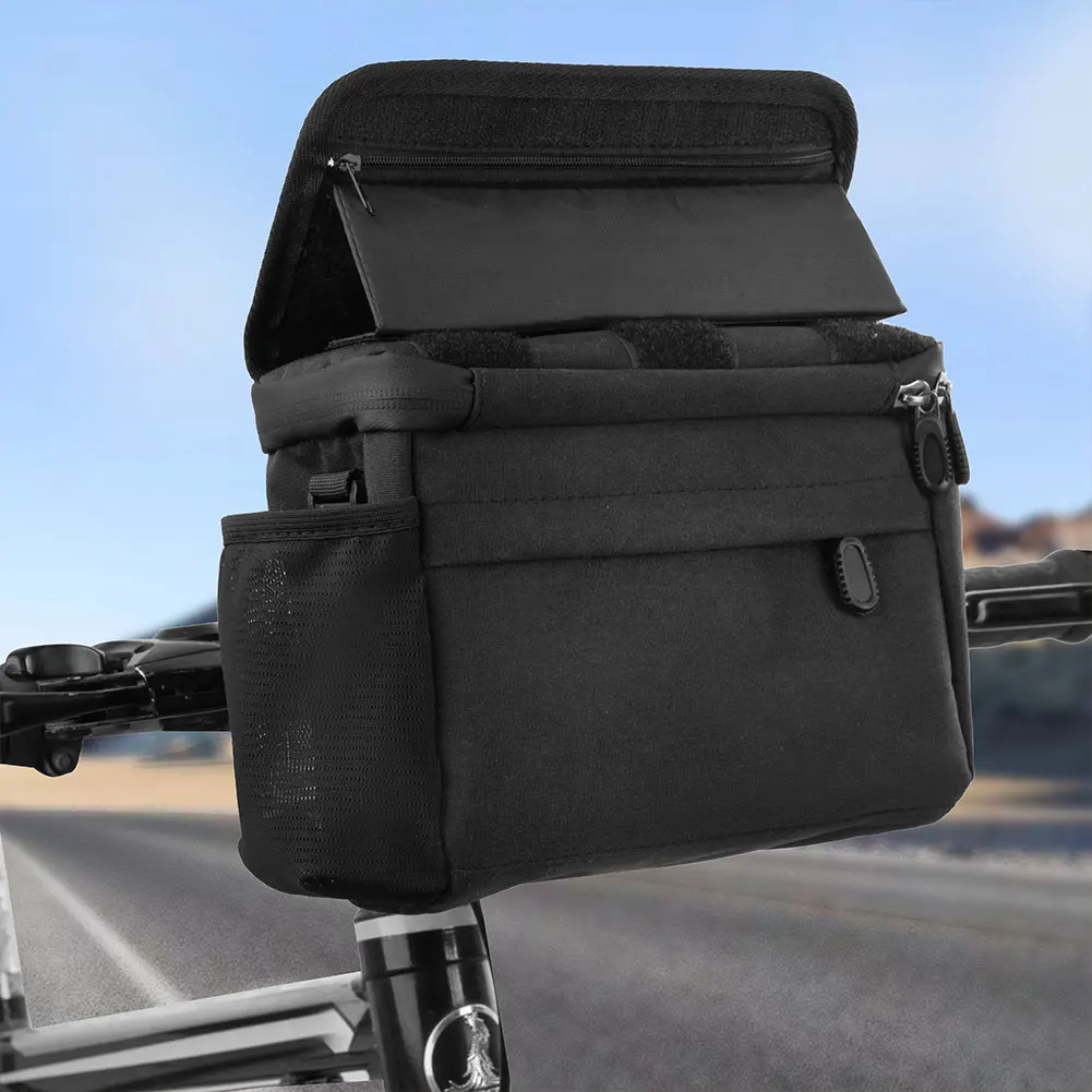 

Bicycle Front Bag 3L Electric Scooter Storage Bag with Foldable TPU Phone Holder for Mountain Bikes Road Bikes E-Bikes Scooters