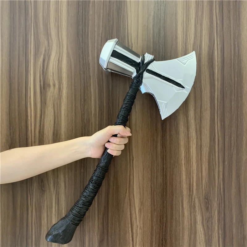 1:1 Axe Stormbreaker Kid Cosplay Ver. Thunder War Axe Prop Thor\'s Hammer Weapon Superhero Role Playing Movie PU Model Toys