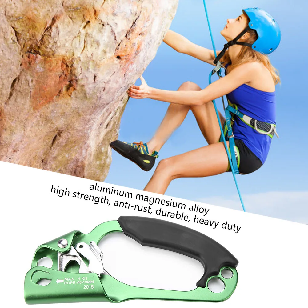 Alomejor – Ascendente Destro Per Arrampicata In Lega Alluminio-magnesio, Adatto A Corde 8-13mm, Carico 4KN, Colore A Scelta