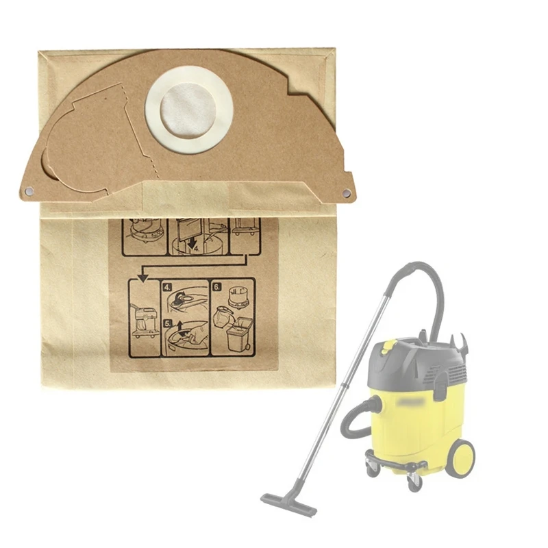 Microfiltration Vacuum Cleaner Dust Filter Paper Bag Large Capacity Dirt Bags for Karcher A2000/A2014/A2064/S2500/WD2210