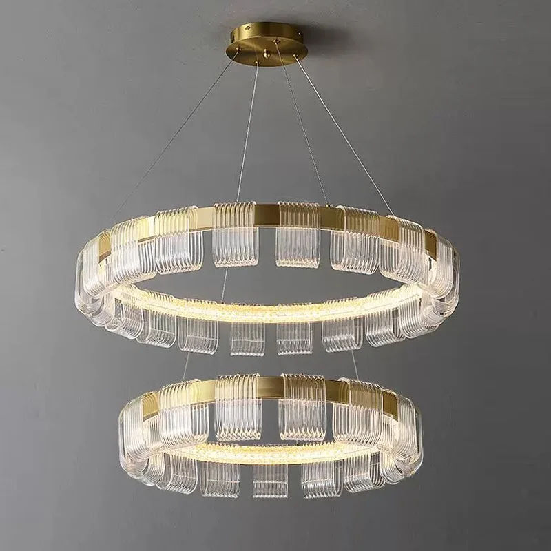 ثريا معلقة من الأكريليك الذهبي من الألومنيوم 2025، زينة للسقف، بريق LED، ارتفاع قابل للتعديل، مناسبة لغرفة الطعام #5