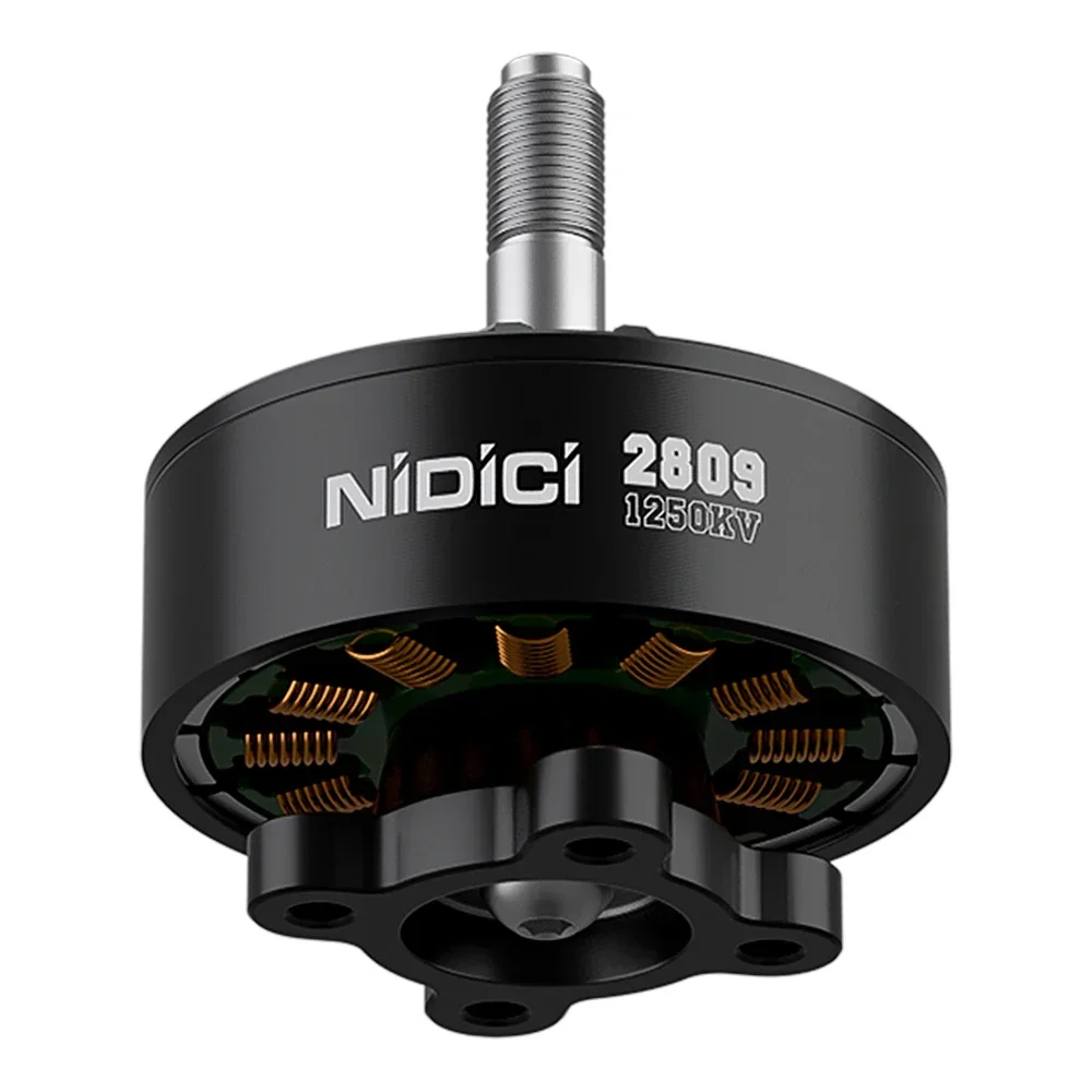 IFlight NIDICI 2809 1250KV Motor sin escobillas eje de 5 mm Compatible con hélice de 7-8 pulgadas para RC FPV Drone