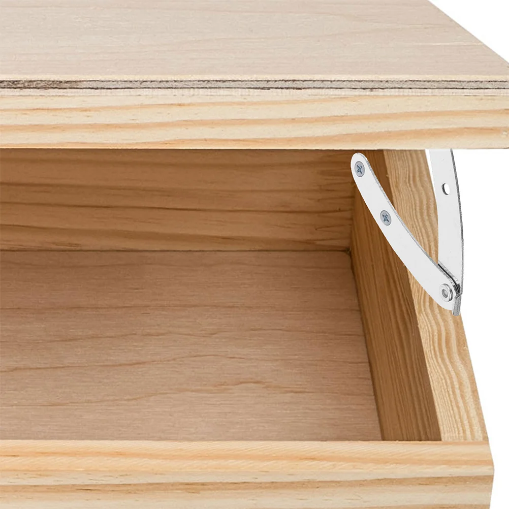 

20pcs Inner Hinge Fittings Metal Heavy Duty Lid Support For Jewelry Box Cabinet Door Damper Hinges Chest Display Furniture