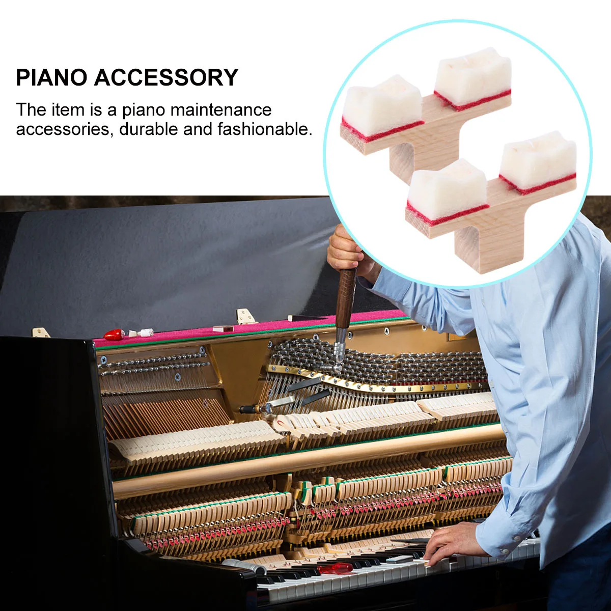 

2pcs Damper Pedal Stopper For Upright Piano Maintenance Durable Safe Design Vertical Piano Accessories Tool Supply