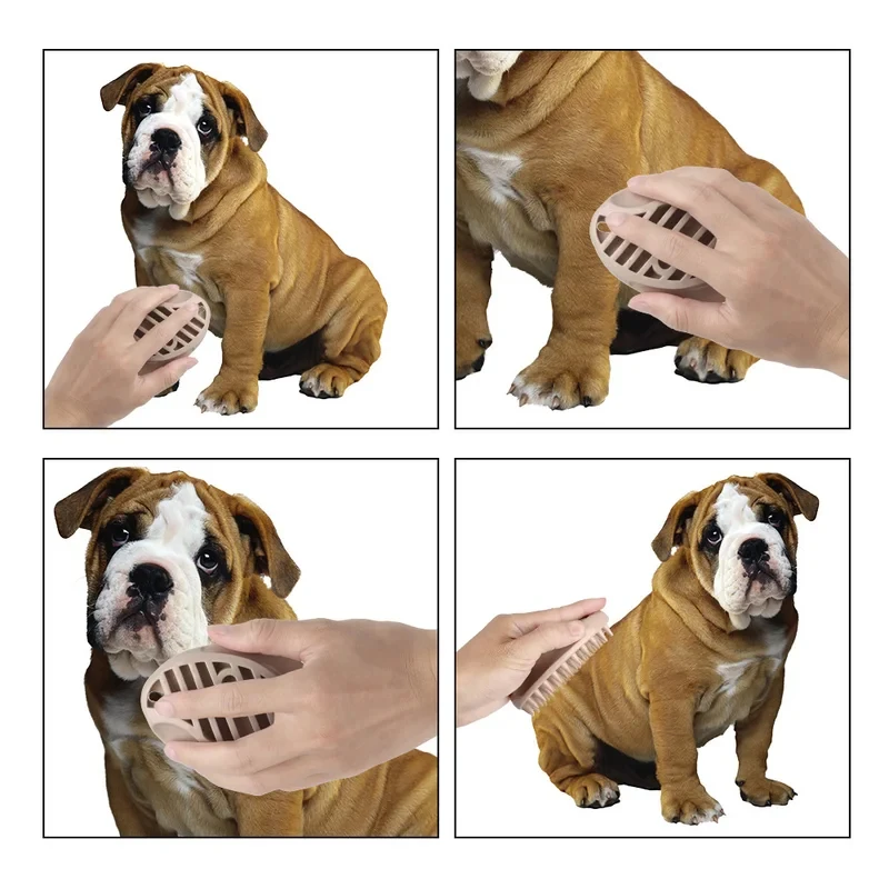 Silicone Pet Bath Brush Dog Cat Massage Comb Soft Bristles Shampoo Scrubber for Grooming Cleaning