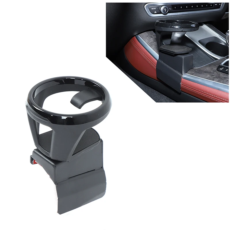 

1piece set carbon steel black For BMW X5 G05 X7 G07 2019+ car center console water cup holder interior modification accessories