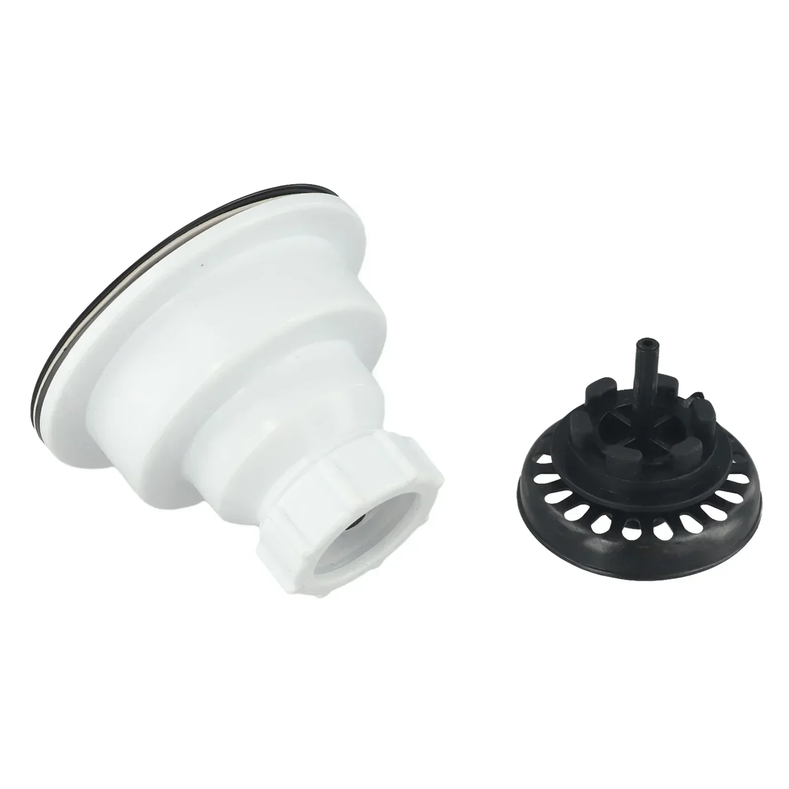 Practical Brand New None Sink Strainer Waste Kit Sink Stainless Steel 114mm 83-90mm Basket Black Flange Fits PP