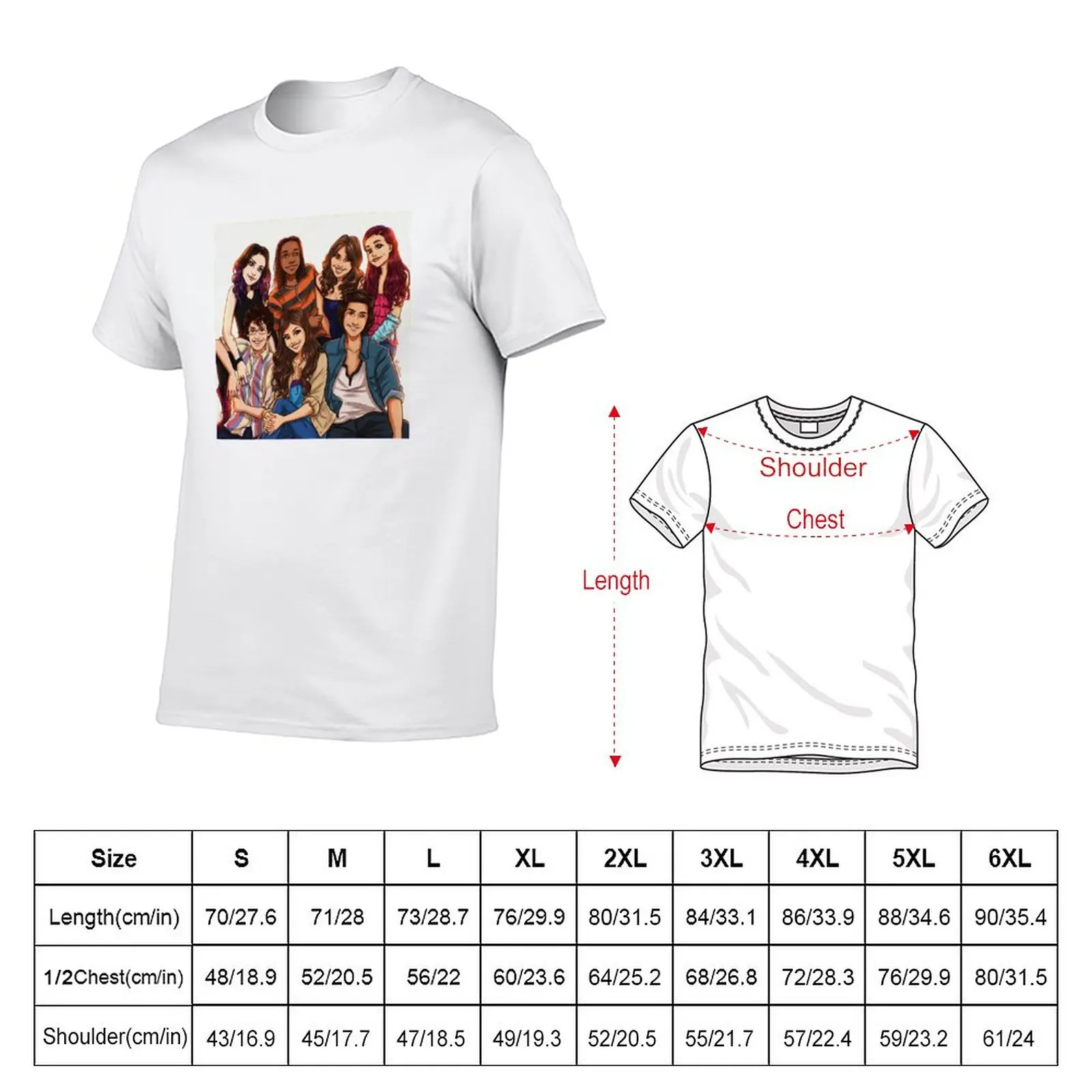 Victorious Cast T-Shirt plain oversizeds slim fit t shirts for men