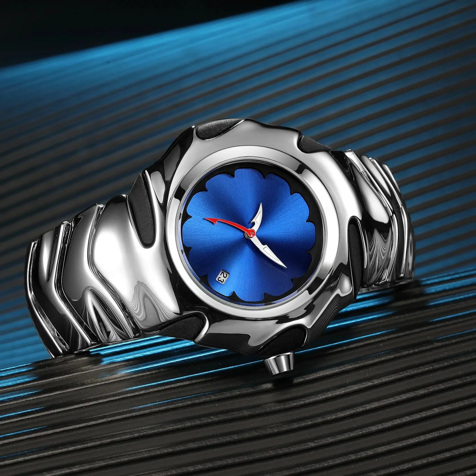 Vintage Personalized Creative y2k Alien Blade Men's Watch Night Light Waterproof Calendar Function Ins Style Men's Quartz Watch