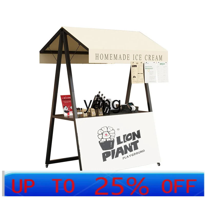 

LTT mobile foldable stall outdoor shed stall display stand wrought iron promotional float