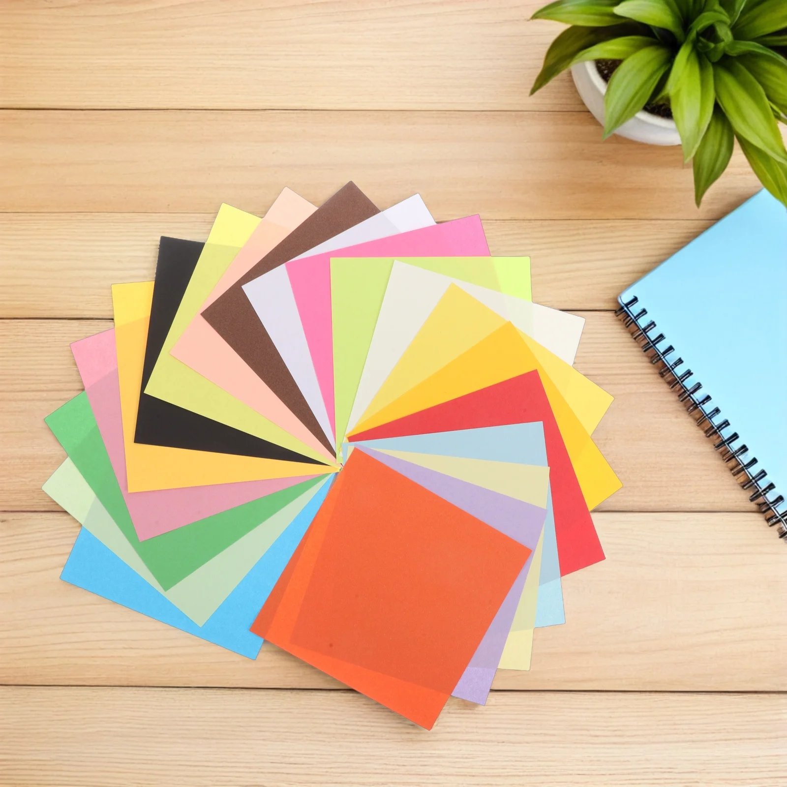 200 قطعة مجموعة ورق اوريغامي 20 ورقة مربعة ملونة 5.89 بوصة ورق قابل للطي ملون نابض بالحياة لصياغة المشاريع المدرسية
