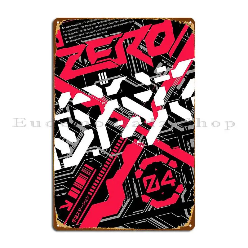 techwear pilot zero Metal Plaque Poster Bar Garage Personalized Designing Bar Tin Sign Poster