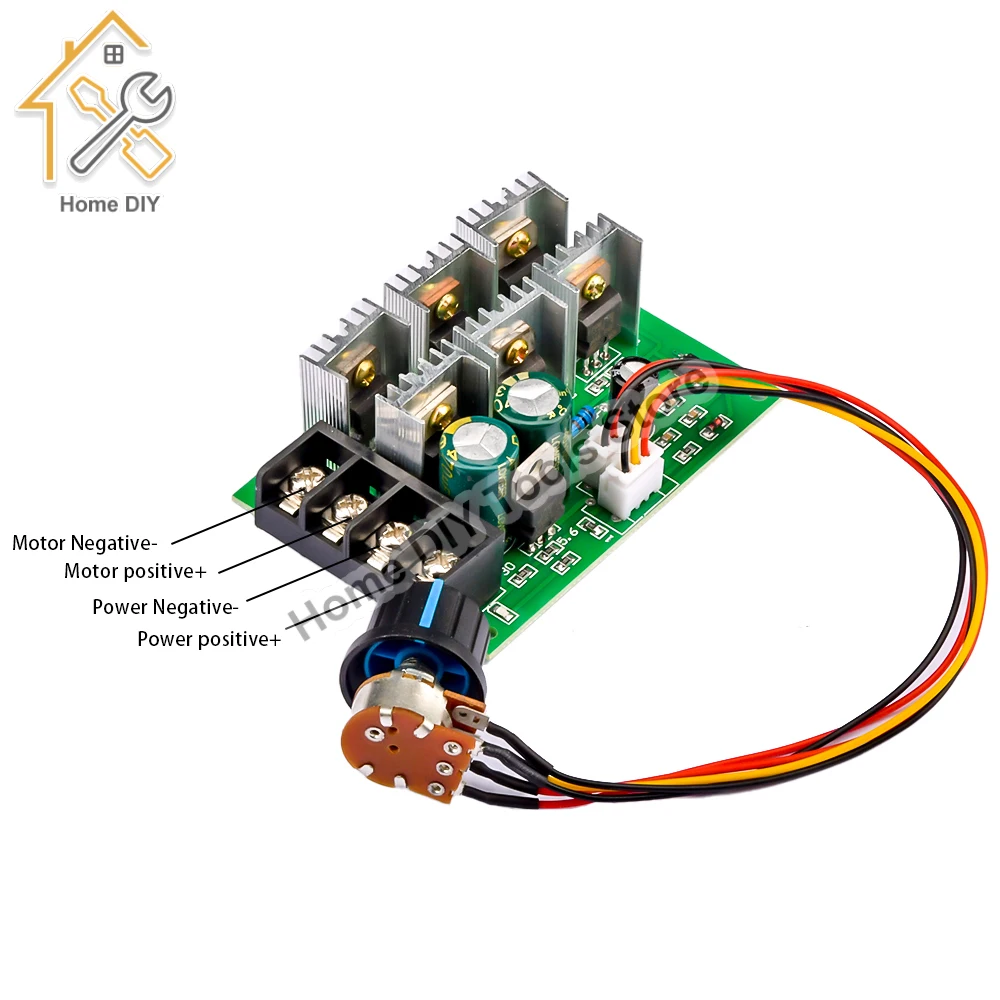 Imagem -02 - Controlador de Velocidade da Bomba do Motor dc Pwm Motorista de Alta Potência dc 9v 12v 24v 36v 48v 40a 2000w 9v 12v 24v 36v 48v