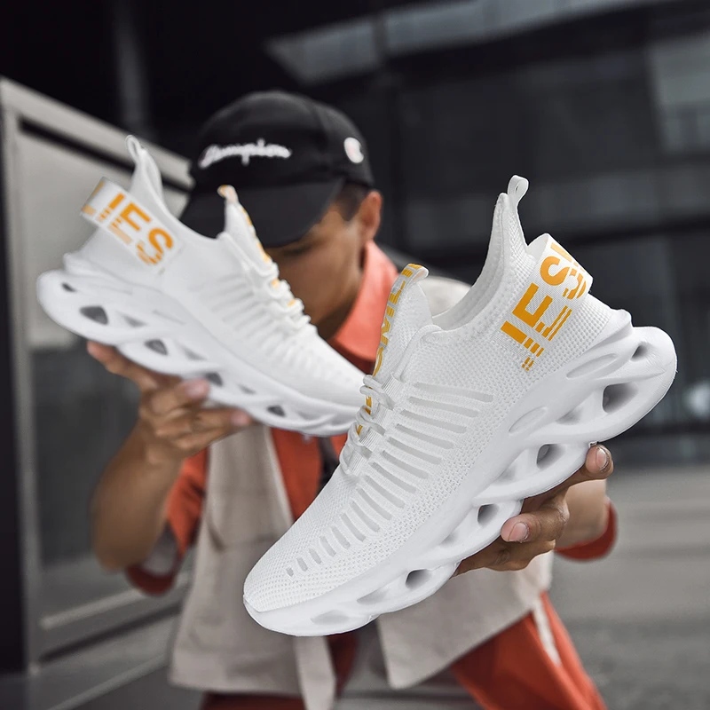 Sportliche Herren-Sneaker, leichte, atmungsaktive Turnschuhe, rutschfeste Wanderschuhe, bequeme Sportschuhe für das Training von Männern – Detail 5