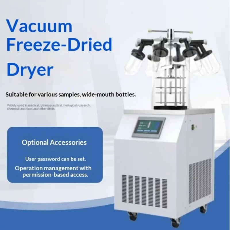 Small Electric Heating Vacuum Freeze Dryer LGJ-10NS 950W High Accuracy From Tianjin For Medical & Food Applications