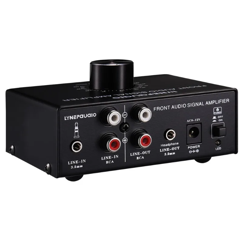 

Headphone Speaker Amplifier Preamp Stereo Signal Amplifier with Volume Control Dual Sound Source Lossless