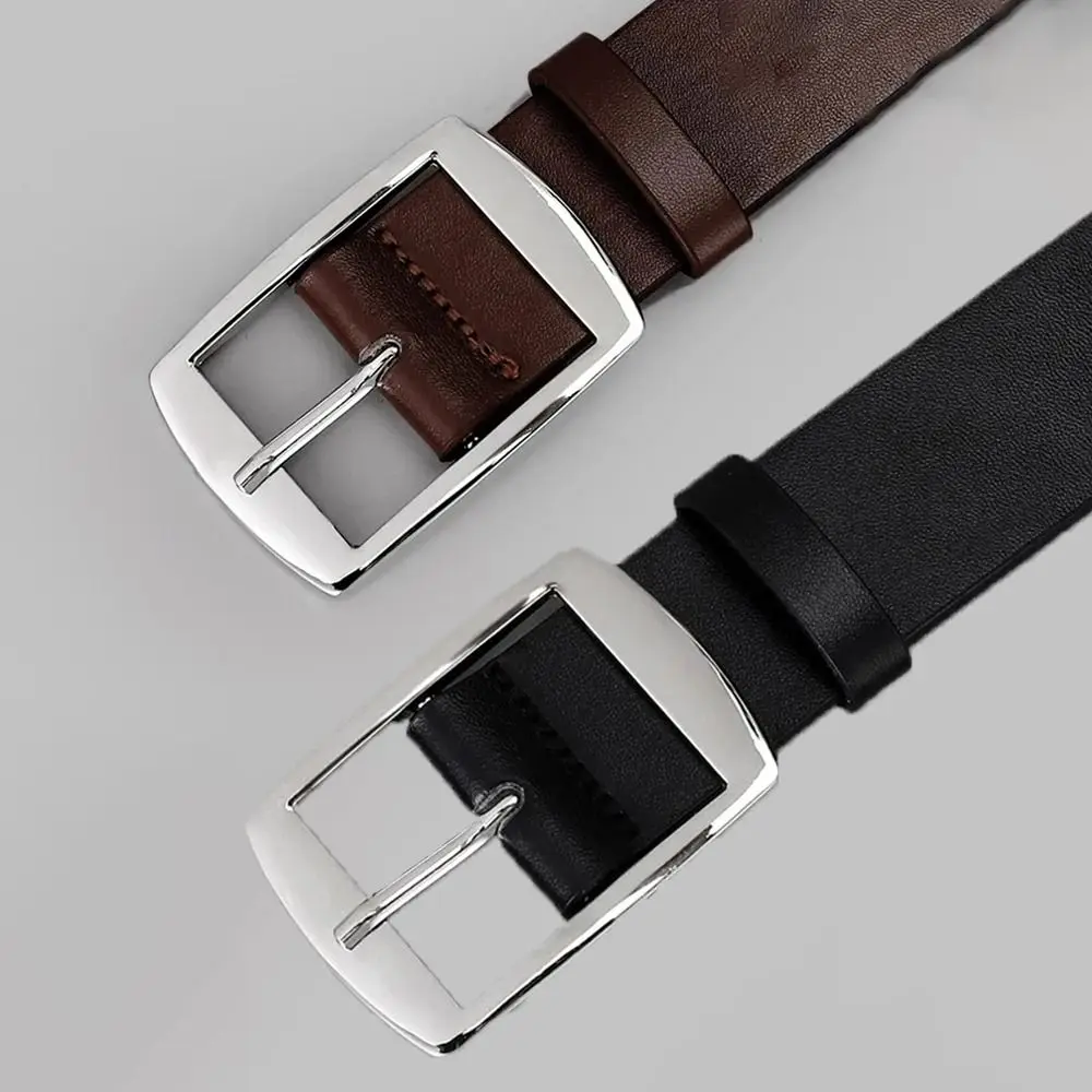 حزام رجالي فاخر من الجلد الصناعي ، عمل ، كاجوال ، متعدد الاستخدامات ، حزام خصر ، علامة تجارية مشهورة ، مصمم ، جينز