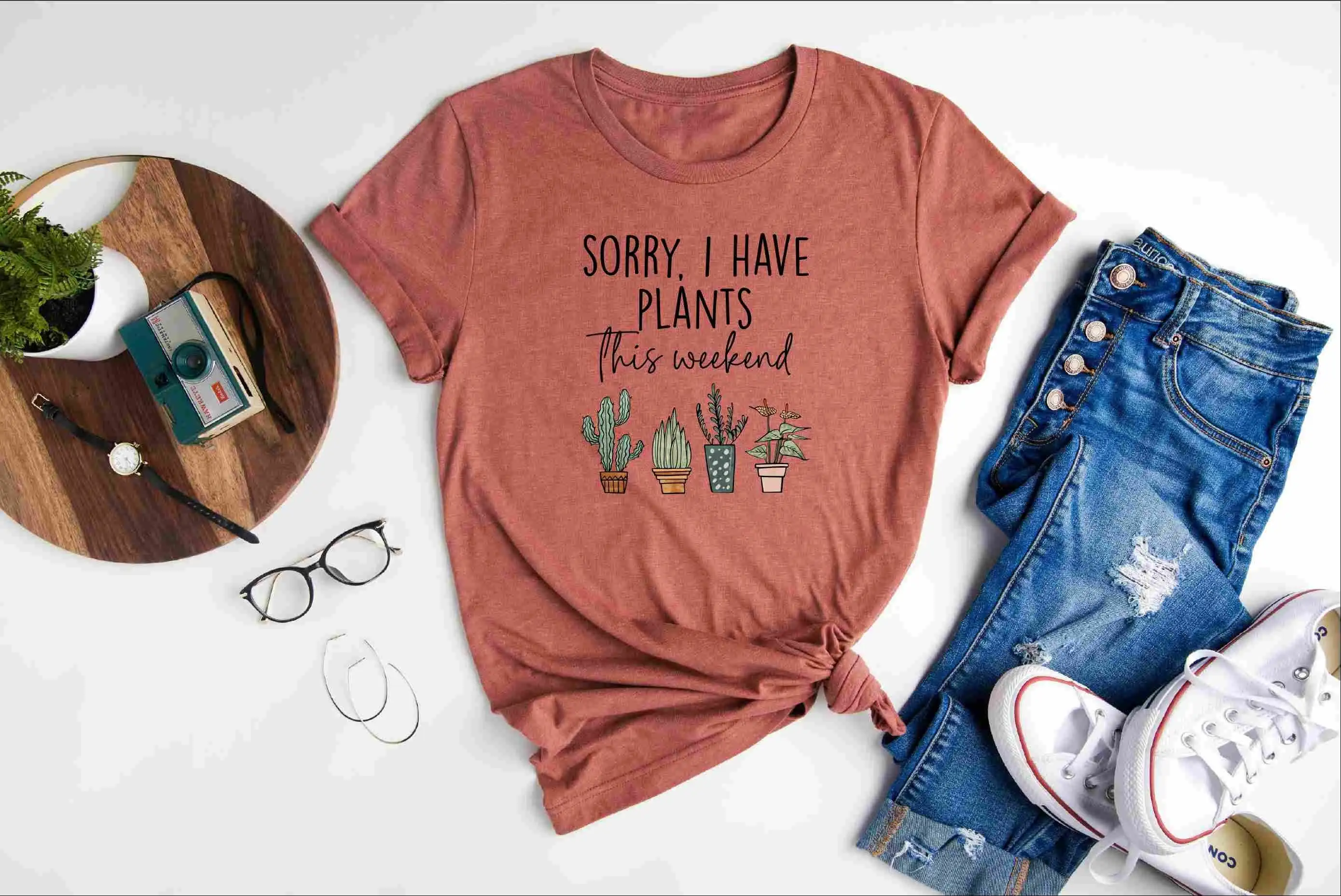 Sorry I Have Plants This Weekend T Shirt Pot Owner Plant Lady Gardening Botanical Plan Enthusiast Mom