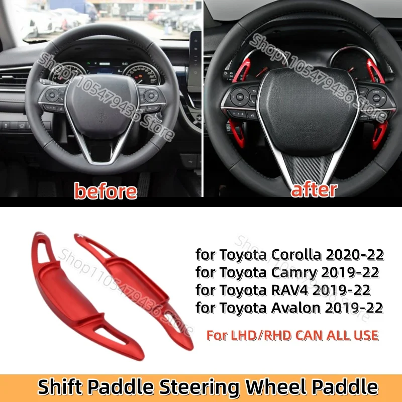 

For Toyota Camry 8th Avalon LEVIN Corolla RAV4 2018-2021 Aluminum Steering Wheel Paddle Shifter Durable Gear Shift Extension
