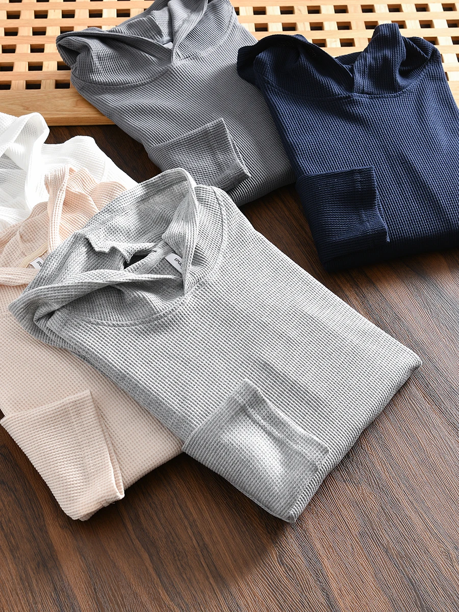 

Heavyweight 260g Hoodie Sweatshirt Casual All-Match Color Men's Autumn Loose Fit Polyester Cotton Blend Basic Style