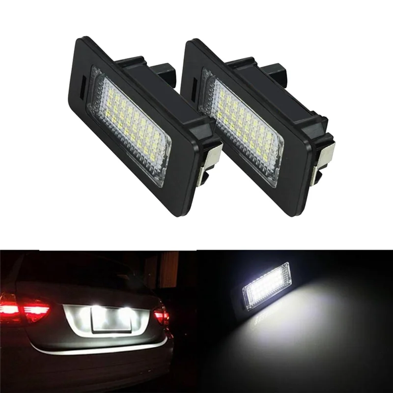A11M-Car LED أضواء لوحة الترخيص الخلفية 63267165646 63267193293 لسيارات BMW 1 3 5 Series E82 E90 E91 E60 X5 E70 X6 E71 #2