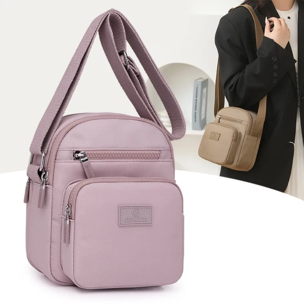 

Повседневная универсальная женская сумка через плечо, многослойная портативная сумка-мессенджер, водонепроницаемый кошелек для мобильного телефона