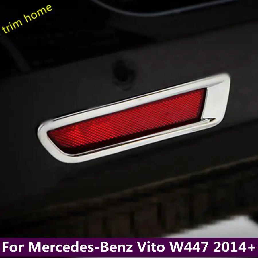 

ABS Chrome Rear Tail Bumper Fog Light Lamp Decoration Stickers Trim Fit For Mercedes-Benz Vito W447 2014 - 2021 Car Accessories