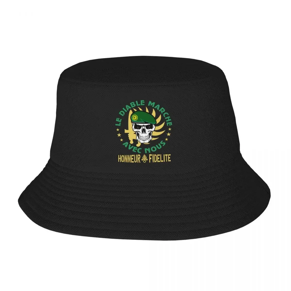 Custom Legion Etrangere Foreign Legion Beach Bucket Hat Women Men Unisex French Army France  Summer Fisherman's Hat