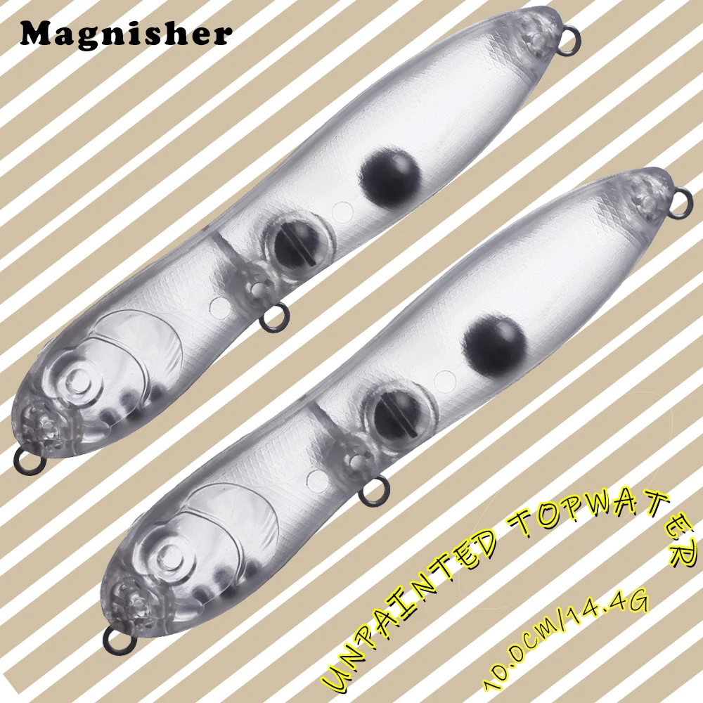 Magnisher 10 teile/los Unlackiert Topwater Köder 10 cm 14,4g Schwimm Spaziergang der Hund Bleistift DIY Angeln Lockt Rohlinge angelgerät