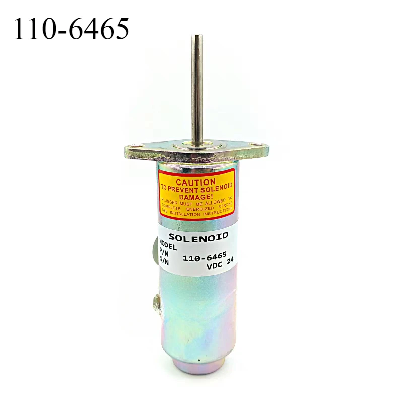 Válvula solenóide Flameout para motor Caterpillar, parada de combustível, 12V, 24V, 110-6466, 110-6465, 6T-4121, 7N9504, 1106465