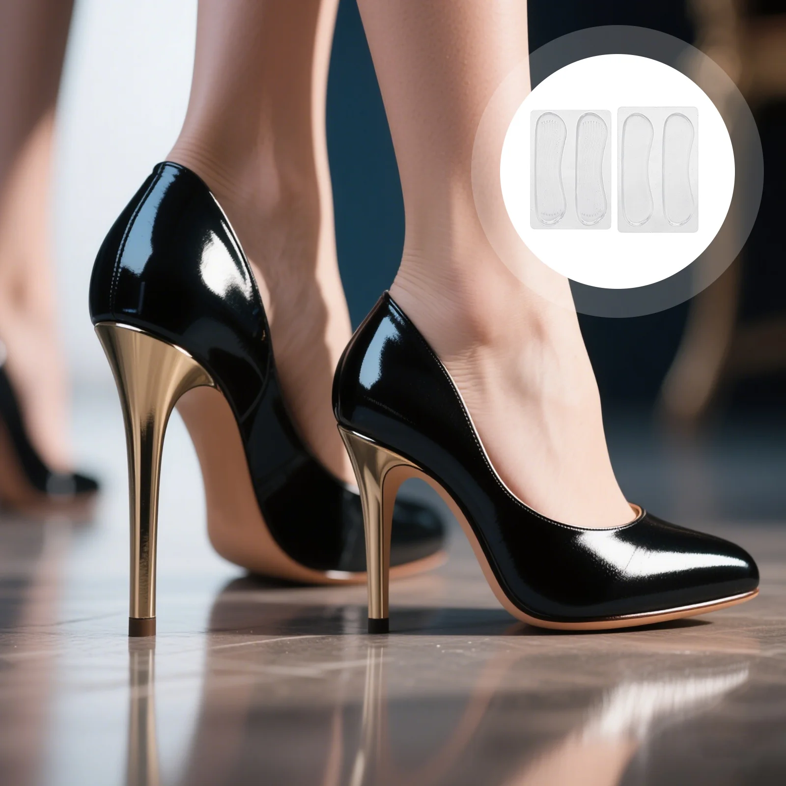 6-paar siliconen hielsticker voetbenodigdheden comfortabele stickers voeringen pu kussens inzetstukken dames silica