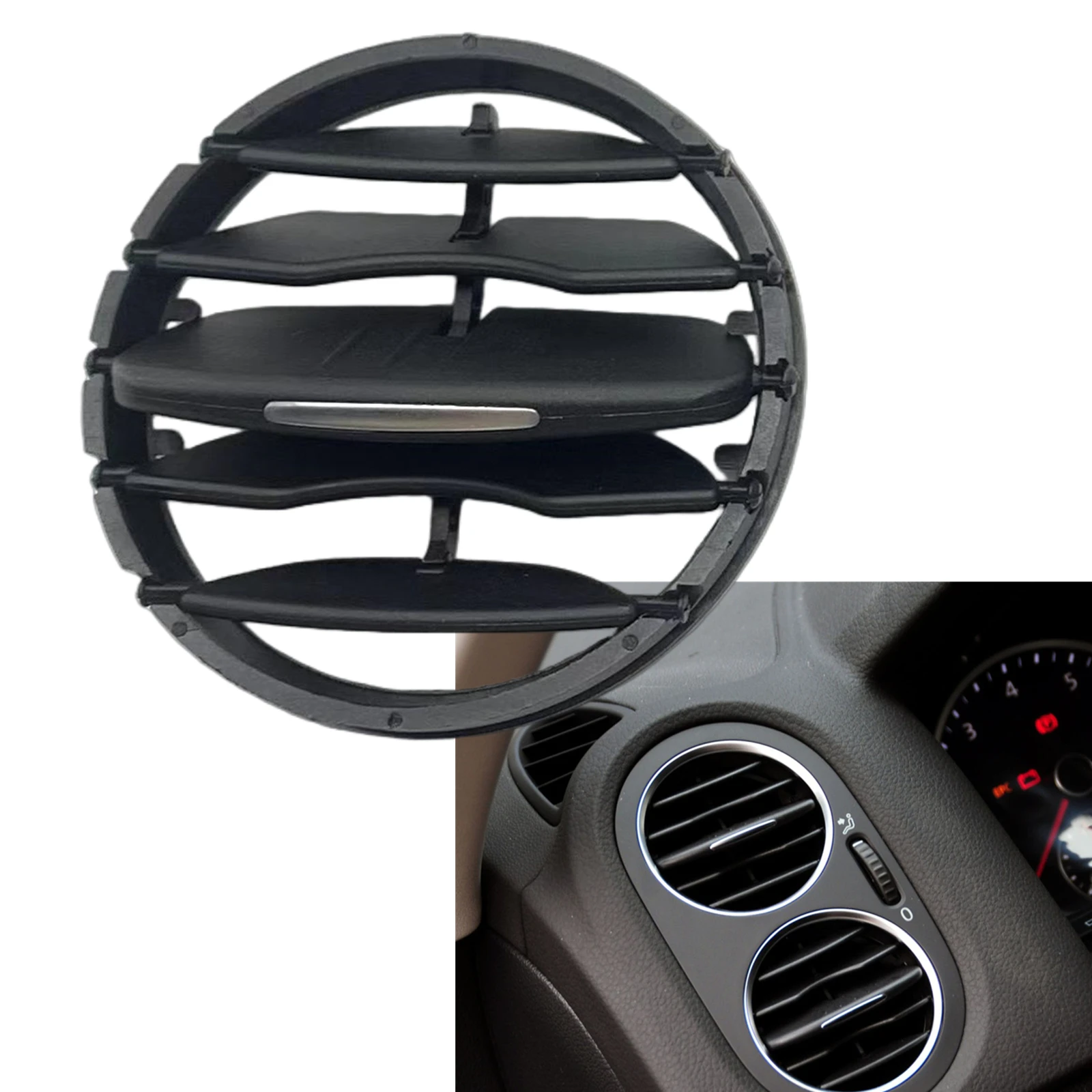 

A/C Conditioning Frame Grill For Volkswagen VW Tiguan 2010-2017 Black Interior Front Dashboard Rear Air Vent Outlet Cover Grille