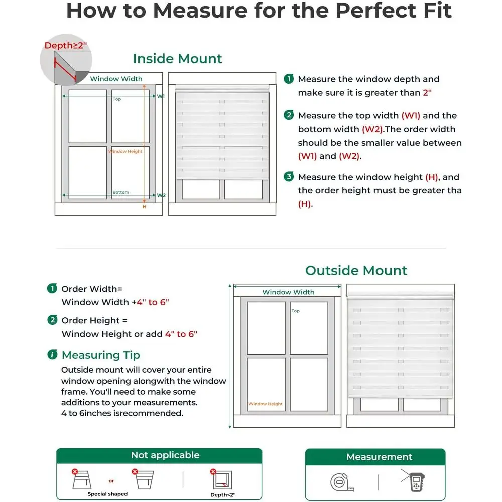Wireless Dual-Layer Electric Zebra Blinds, Battery-Operated, Light Filtering, White, 27x72
