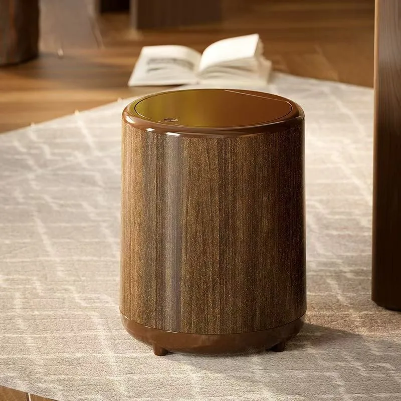 

Мусорный бак под дерево с колесиками, большой круглый отверстие, простой дизайн, мусорное ведро для дома, передвижной легко чистящийся контейнер для хранения