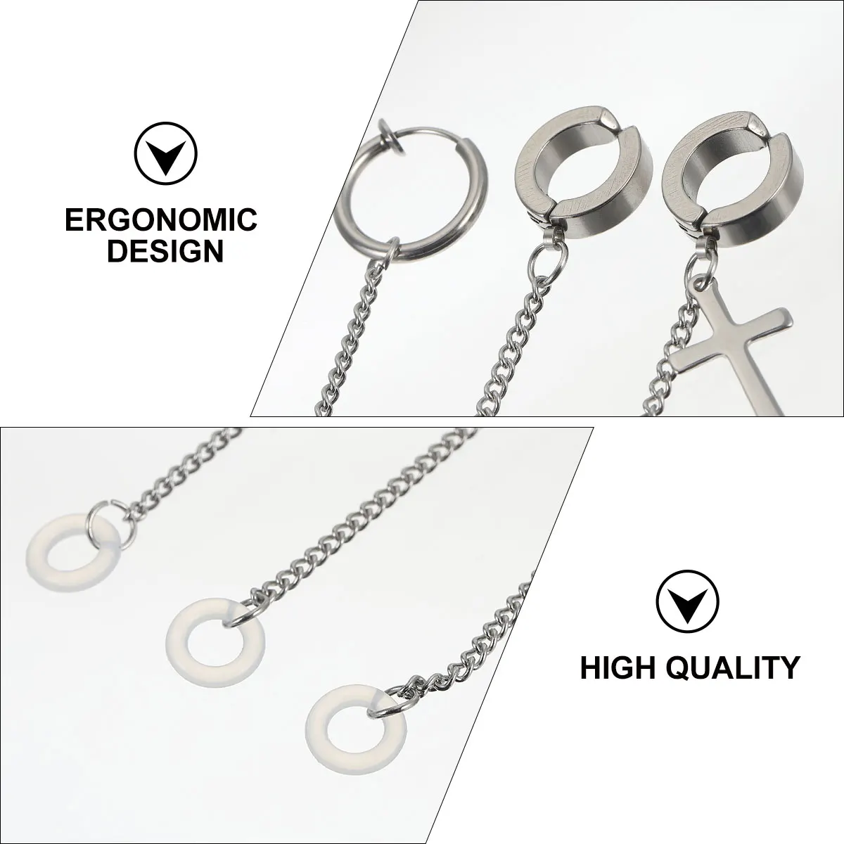 3 قطعة أشرطة حلق مكافحة خسر حامل خطاف لاسلكي سماعة أقراط واقية ملحقات سماعات الأذن لسماعات الأذن