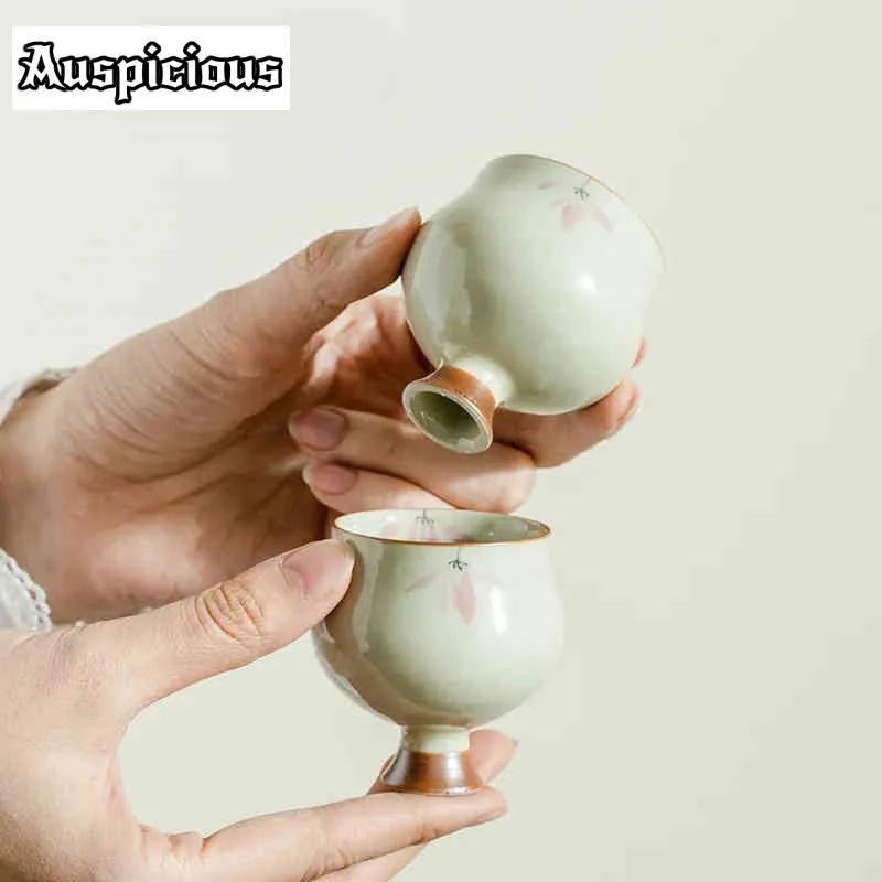 

2 шт./набор, керамическая чайная чашка в стиле ретро, 65 мл