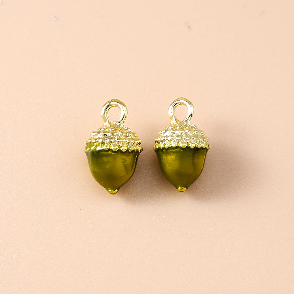 5 Stück Niedliche Gemischte Obst- und Gemüseanhänger: Kirsche, Traube, Mais - Emaille-Charms für DIY Schmuckherstellung, Halsketten und Ohrringe – Detail 19
