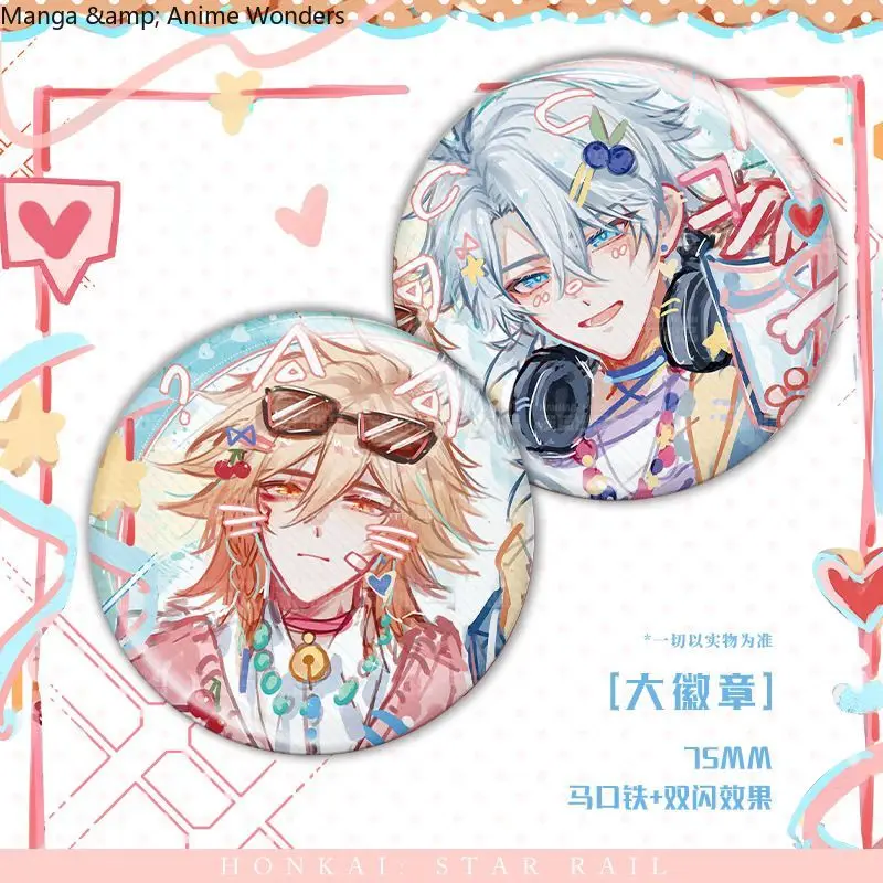 

Game Honkai: Star Rail Phainon Mydei Khaslana Cosplay Tinplate Badge Card Color Paper Wall Painting Birthday Gift Halloween
