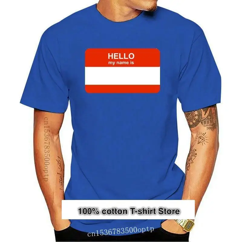 Hello My Name-etiqueta de nombre de camiseta, ¡puede escribir su propio nombre! 1655