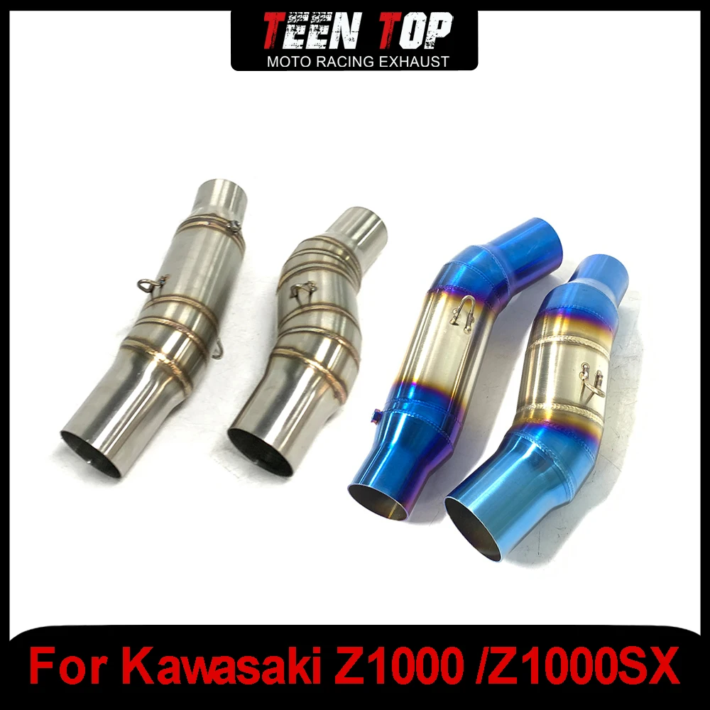 

Slip-on Motor Bike Exhaust Middle Link Pipe For Kawasaki Z1000 Z1000SX Exhaust Connection Pipe Mid Tube Stainless Steel